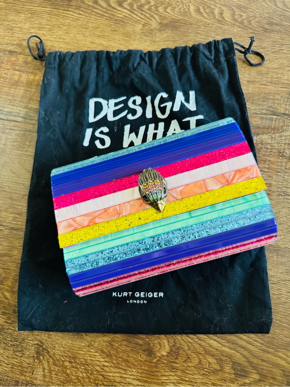 New Kurt Geiger London Party Eagle Clutch Bag